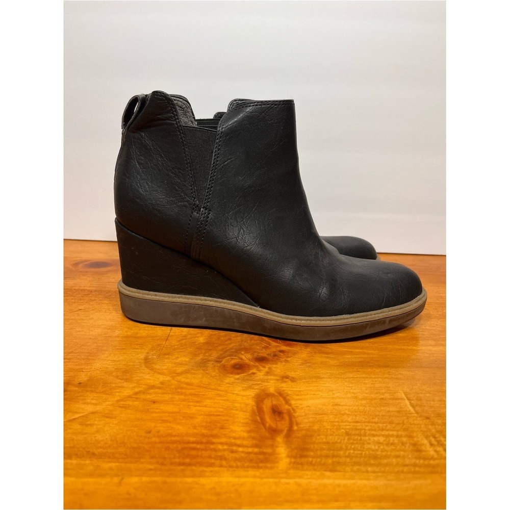 Women's Dr. Scholl's Black Wedge Ankle Boots 7.5